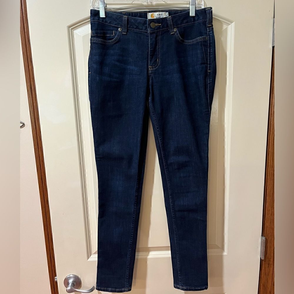 CARHARTT Layton Mid Rise Skinny Leg Slim Fit Jeans Blue Women’s Size 6